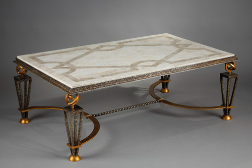 Coffee table in the taste of Gilbert Poillerat