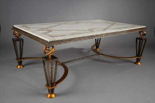 Coffee table in the taste of Gilbert Poillerat