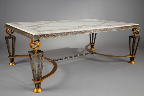 Coffee table in the taste of Gilbert Poillerat