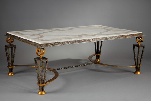 Coffee table in the taste of Gilbert Poillerat