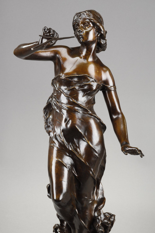 Bronze sculpture "La Renommée", signed Julien Causse 