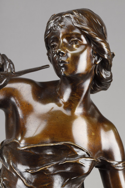 Bronze sculpture "La Renommée", signed Julien Causse 