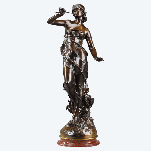 Bronze sculpture "La Renommée", signed Julien Causse 