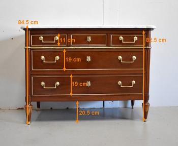 Commode en Acajou, époque Louis XVI – Fin XVIIIe