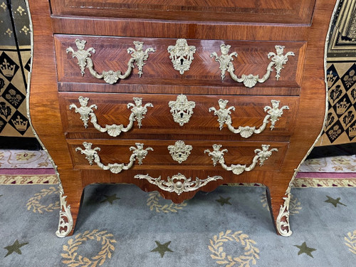 Louis XV Style Marquetry Secretary