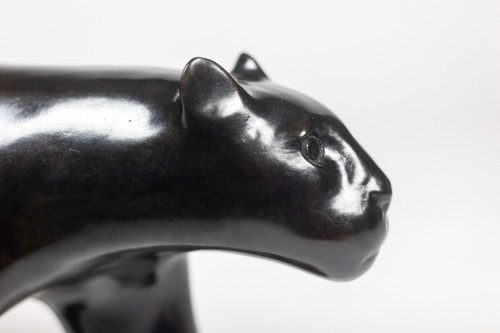 François Pompon. “Large black panther”, bronze, 2006 print.