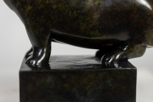 François Pompon. “Hippopotamus”, bronze, 2006 print.