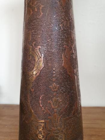 Beautiful, tall vase typical of the work produced by Val Saint Lambert under Léon Ledru