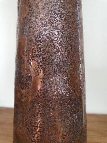 Beautiful, tall vase typical of the work produced by Val Saint Lambert under Léon Ledru