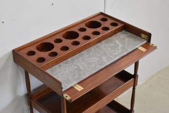 Small Powder Table in Mahogany, "Escalier de Cristal" manufacture, Louis XVI style - Late 19th century