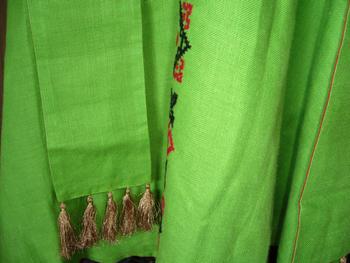 Chasuble and its green canvas stole