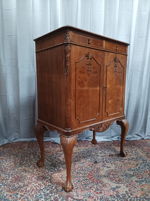 Chippendale mahogany bar cabinet Maison Jellinek Paris