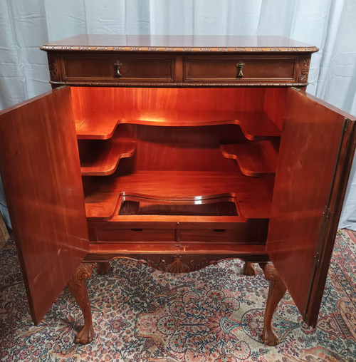 Chippendale mahogany bar cabinet Maison Jellinek Paris