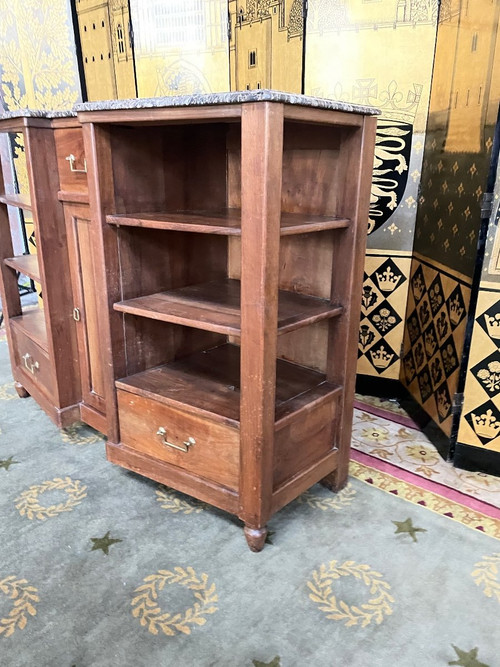 Credenza - Buffet in stile Luigi XVI En Noyer