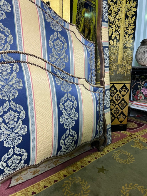 Louis XV style upholstered bed