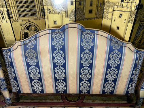 Louis XV style upholstered bed