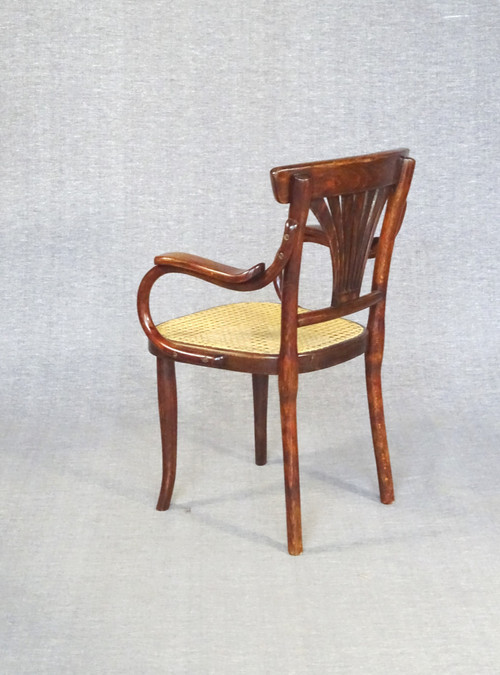 THONET Kindersessel Nr. 221, 1900, neues Geflecht