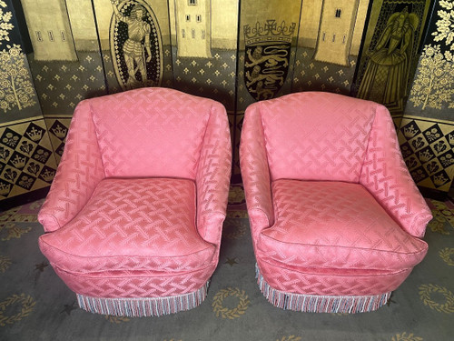 Pair of armchairs - Napoleon III style shepherdesses