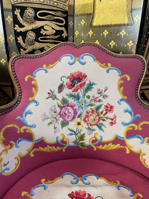 Paire De Fauteuils Bergères De Style Louis XV