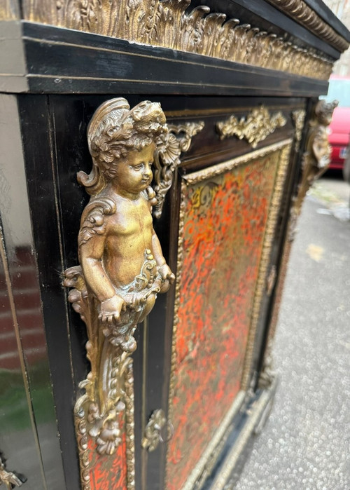 CREDENZA A INTARSIO NAPOLEONE III BOULLE