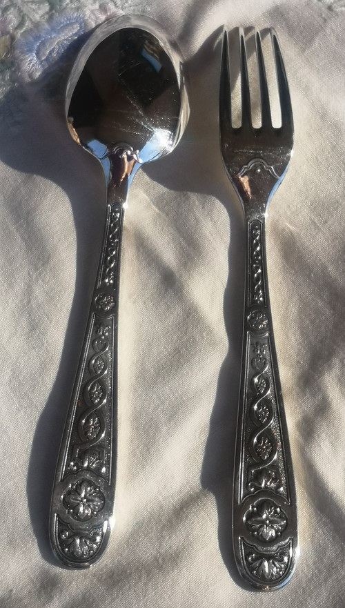 Silver-plated children's cutlery Villeroy design Christofle silverware