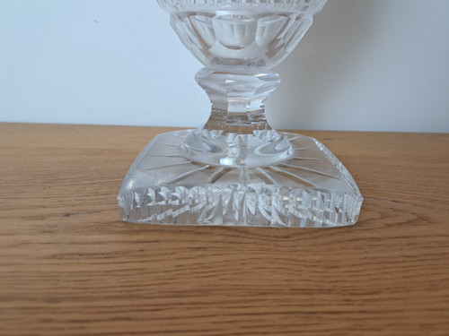 Baccarat Ou Saint Louis , Baluster Vase , Cut Crystal , Charles X , Early XX°.