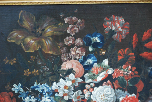 Due mazzi di fiori Natura morta Inizio XVIII secolo Jean Baptiste Dubisson