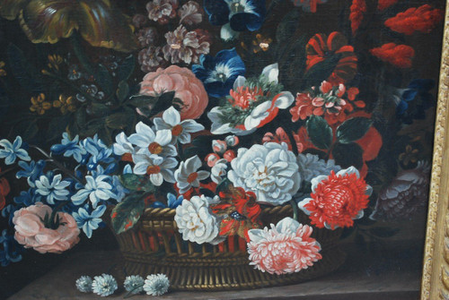 Due mazzi di fiori Natura morta Inizio XVIII secolo Jean Baptiste Dubisson