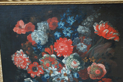 Due mazzi di fiori Natura morta Inizio XVIII secolo Jean Baptiste Dubisson