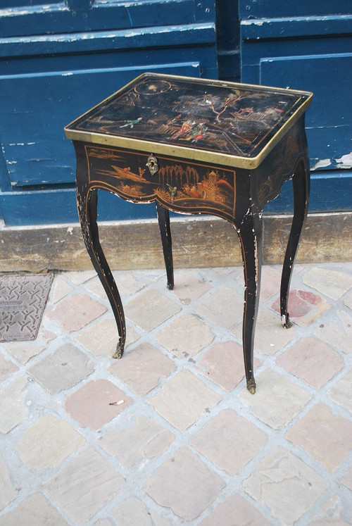 Petite Table époque Louis XV , Décor Aux Chinois  XVIIIe siècle