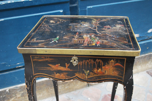 Petite Table époque Louis XV , Décor Aux Chinois  XVIIIe siècle