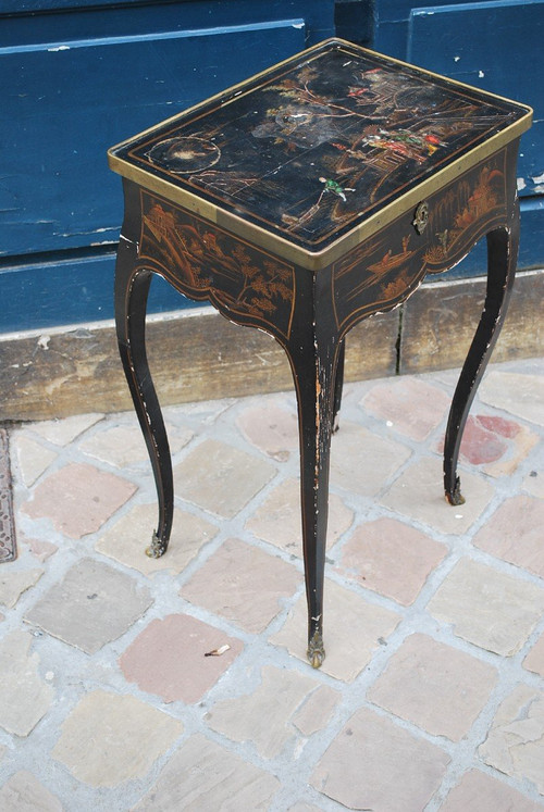 Petite Table époque Louis XV , Décor Aux Chinois  XVIIIe siècle