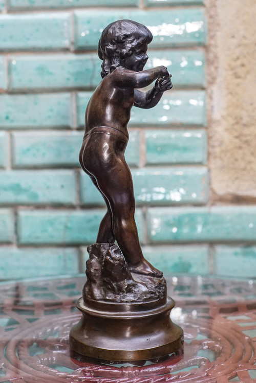 Auguste MOREAU, "MUTINERIE" & "TAQUINERIE". Paire de bronzes.