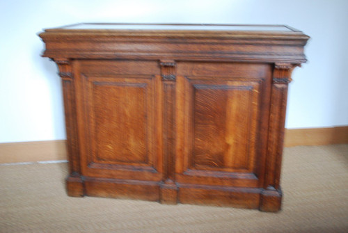 Oak Counter From The Late 19th Century