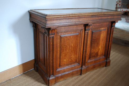 Oak Counter From The Late 19th Century