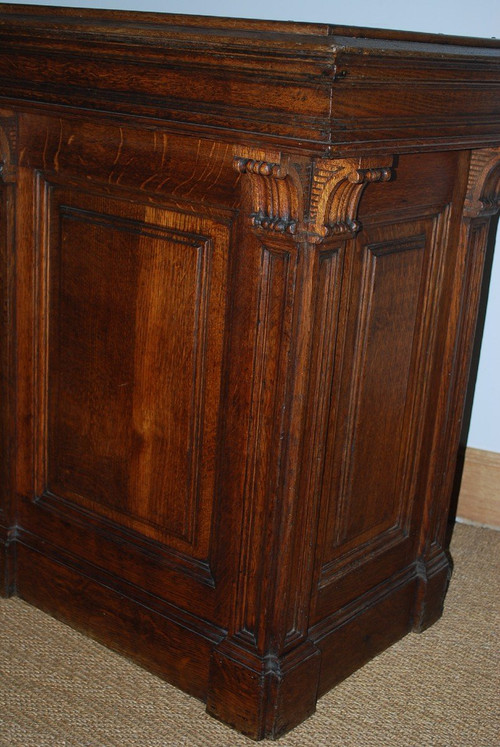 Oak Counter From The Late 19th Century