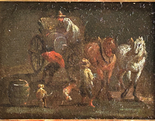 Small Oil On Canvas from the 17th century