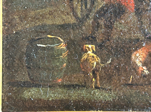 Small Oil On Canvas from the 17th century