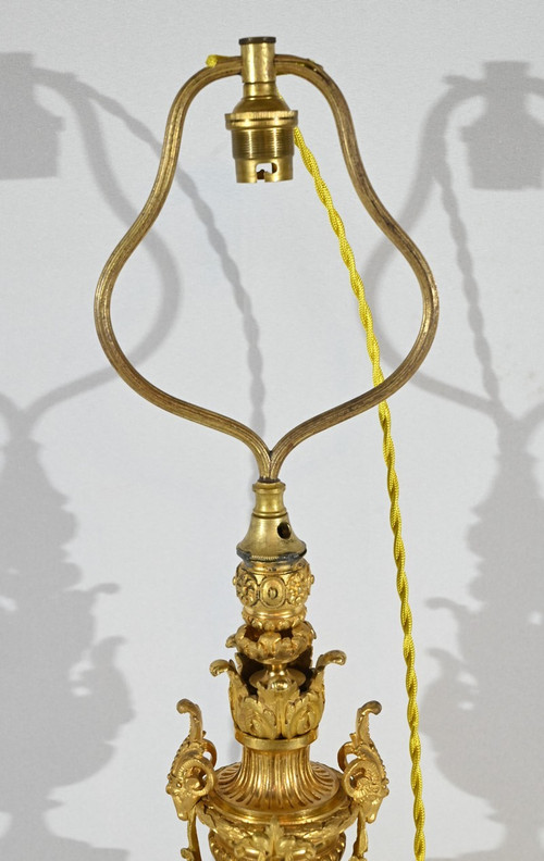 Gilded bronze lamp, Napoleon III period - mid-19th century