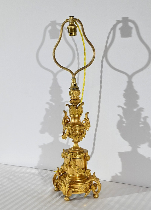 Gilded bronze lamp, Napoleon III period - mid-19th century