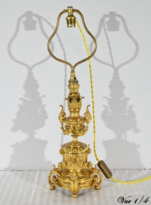 Gilded bronze lamp, Napoleon III period - mid-19th century