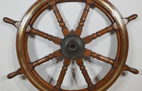 Teak Boat Steering Wheel - Late 19th century