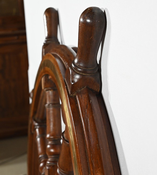 Teak Boat Steering Wheel - Late 19th century