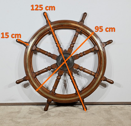 Teak Boat Steering Wheel - Late 19th century