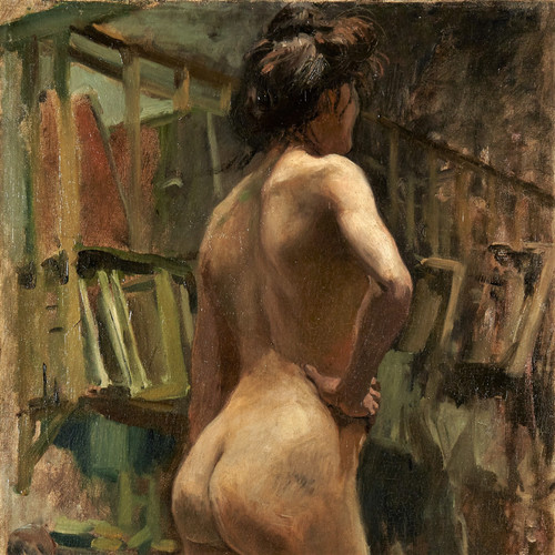  Model in the Studio Öl auf Leinwand Roger JAMMES (1875 - 1918)