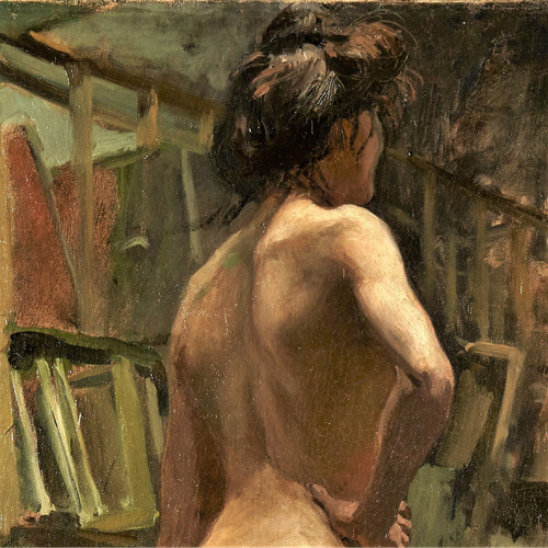  Model in the Studio Öl auf Leinwand Roger JAMMES (1875 - 1918)