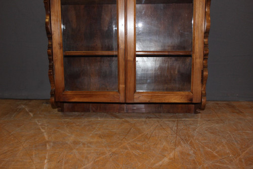 Walnut display cabinet XIX