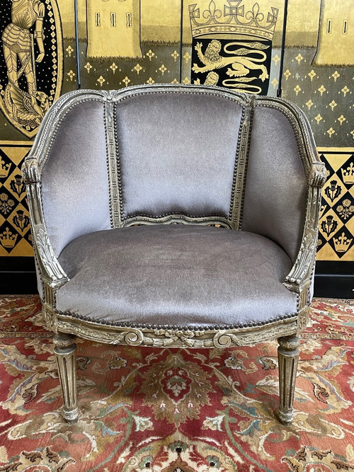 Living room Corbeille sofa - armchairs - bergères De Style Louis XVI