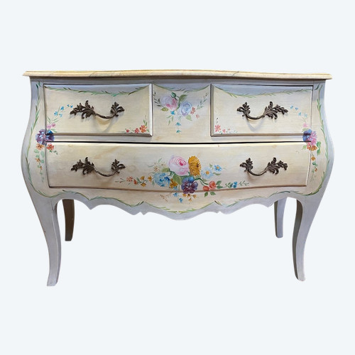 Louis XV style painted chest of drawers