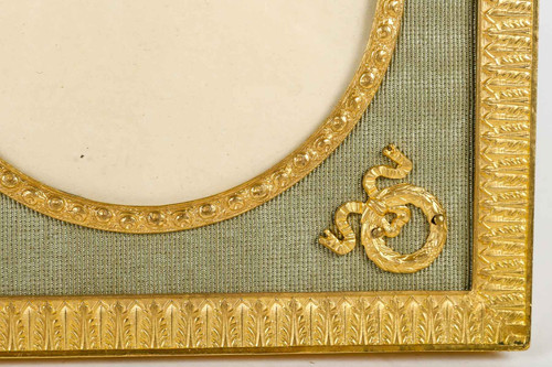 A late 19th century gilded bronze photo frame